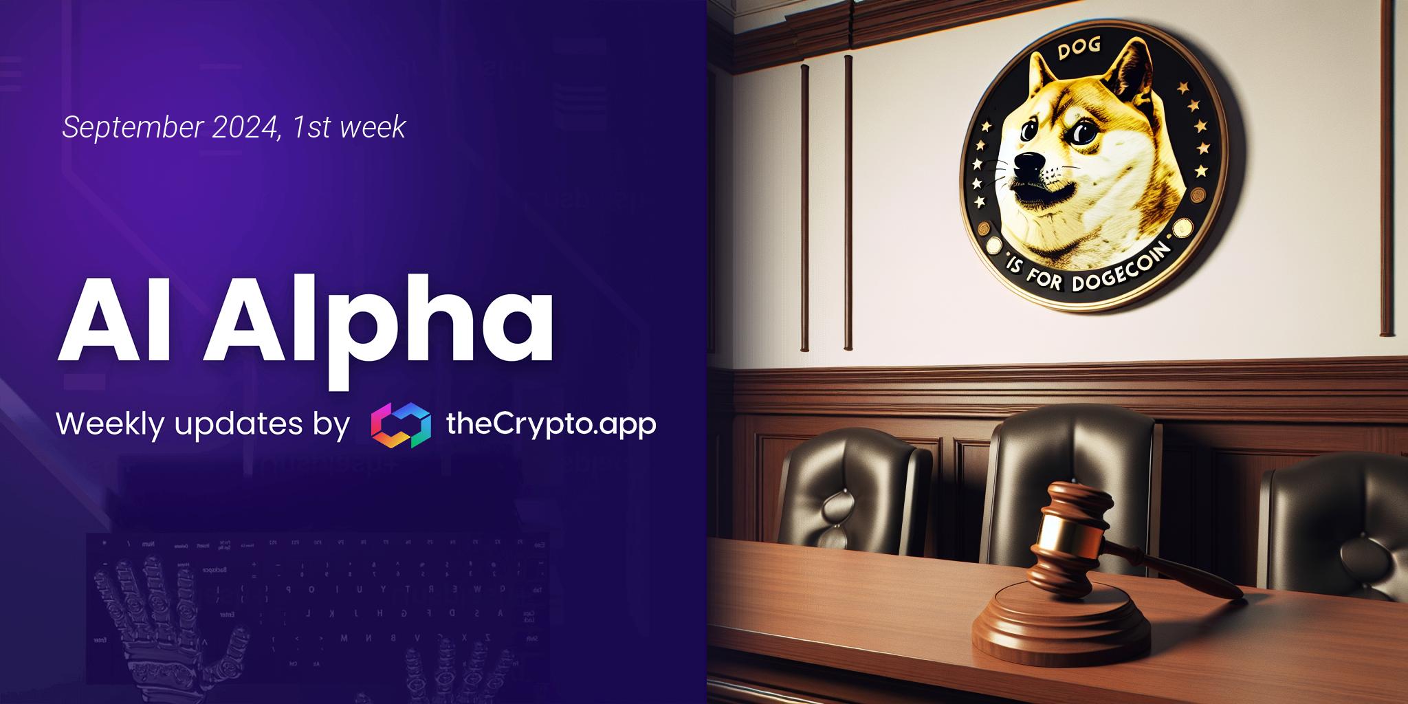 AI Alpha: Weekly News and Token Highlights by The Crypto App – 5 Sep 2024
